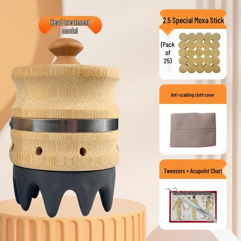 Miaiaitang Solid Wood Head Moxibustion and Gua Sha Set