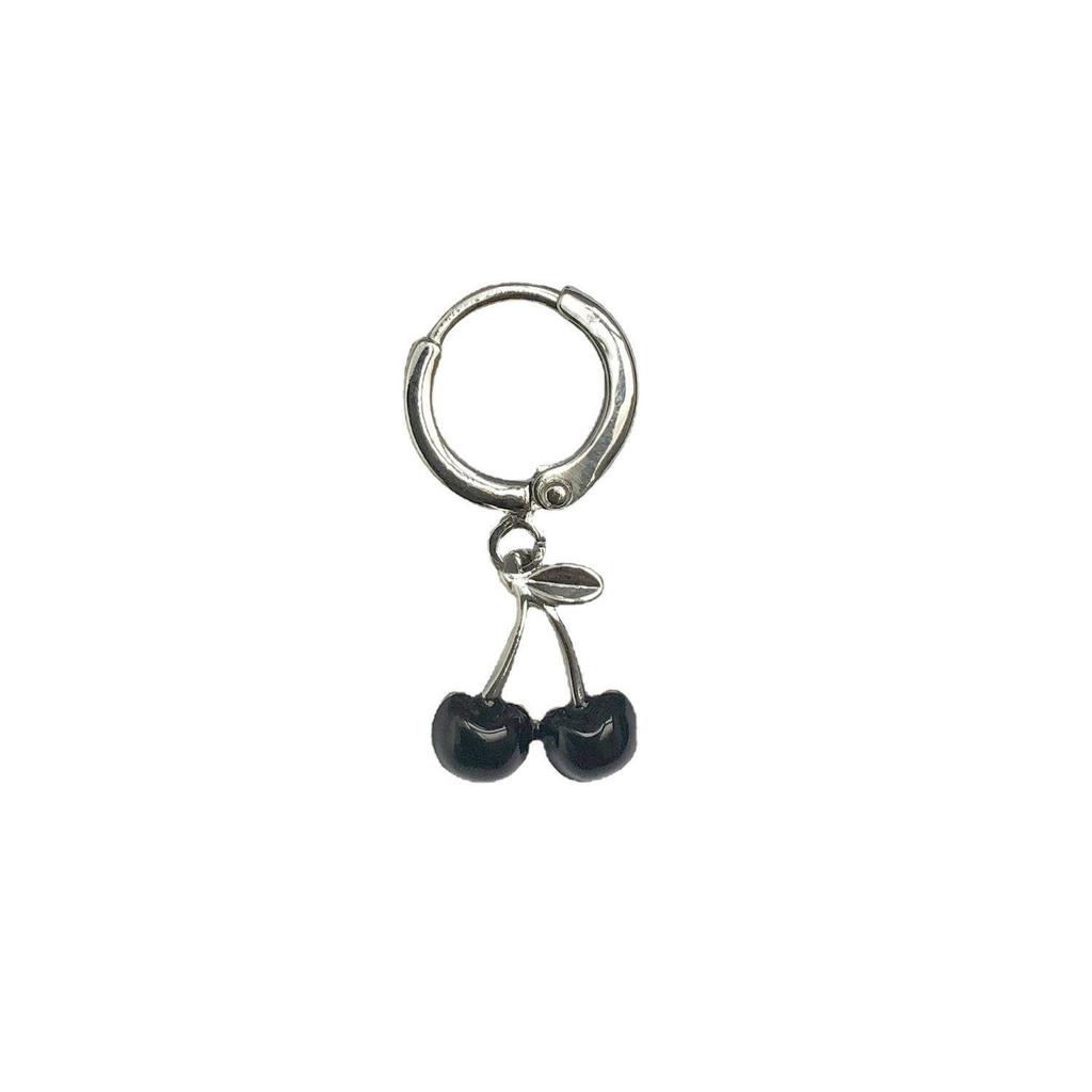 Black Cherry & Peach Heart Earrings Set: 4-Piece Trendy Daily Wear for Women
