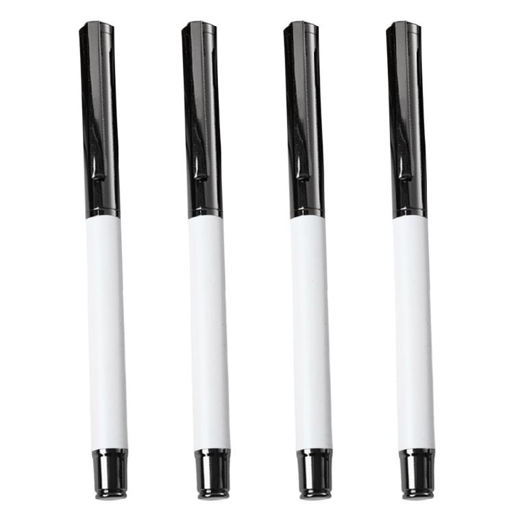 

4x Metal Pen Gel Pen Business Pen Neutral Pen 0.5mm Quick-Drying Signature Pen Smooth Writing Pen for Office белый