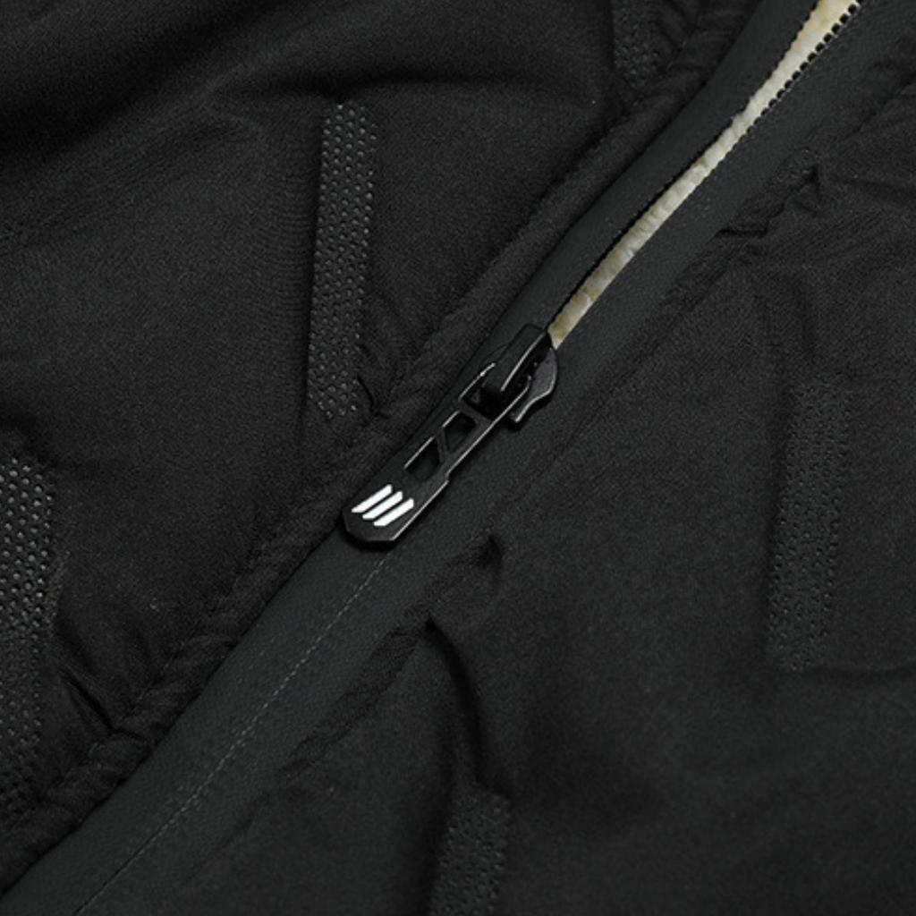 Men's Solid Color Casual Cotton Warm Long-sleeved Jacket Men's Graphene Zipper Cotton Jacket NEW SPORT Pocket Label