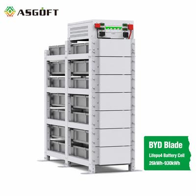 Powergo BYD Blade Lithium Lifepo4 Battery 30kWh 40kWh 50kWh 60kWh 80kWh Stackable High Voltage Energy Storage Battery