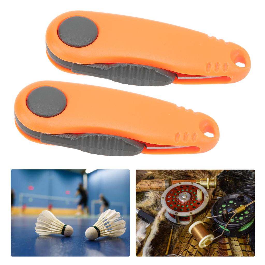 2 PCS Badminton Line Scissors Fast Shrimp Shaped Scissors Outdoor Portable Folding Fishing Line Clipper