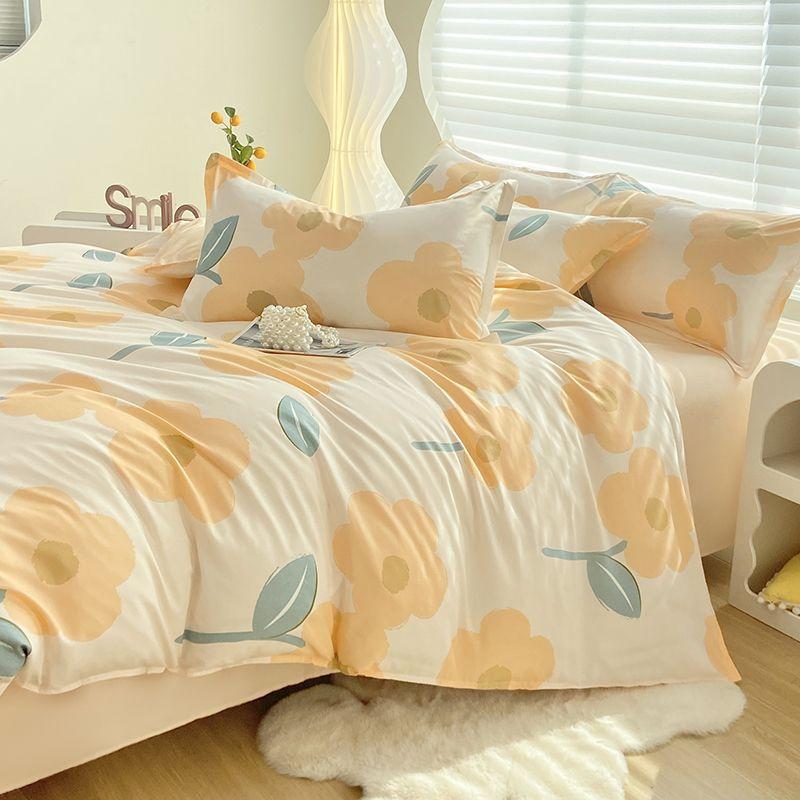 Small Fresh Bed Four-piece Dormitory Quilt Cover Three-piece Bed Sheet Set