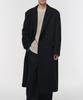 Musinsa Standard Cashmere Blend Daddy Shoulder Double Long Coat [Black]