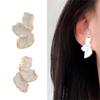 Irregular Flower Ear Rings Elegant Maple Leaf Floral Dangle Earrings for Women Girls Fashionable Jewelry Accessories
