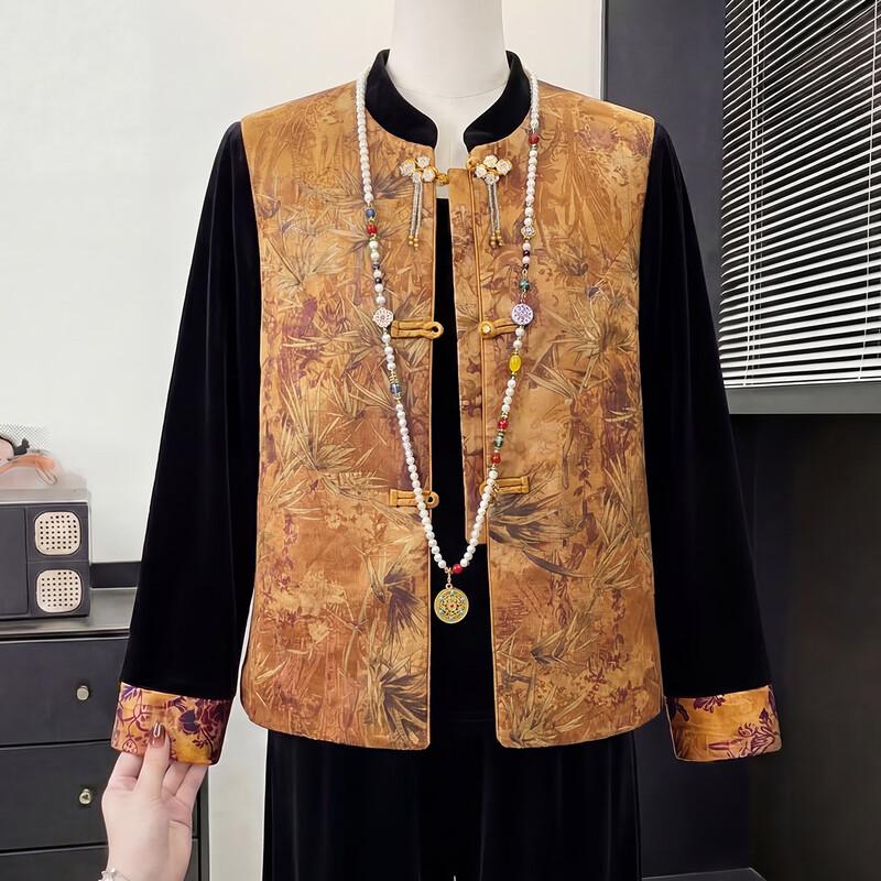 Новый бархатный трехпредметный костюм в китайском стиле 2XL