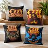 LOGO OOzzy Osbourne Cushion Cover Natural Linen Organic Fabric DoubleSided Printing Breathable For Decor