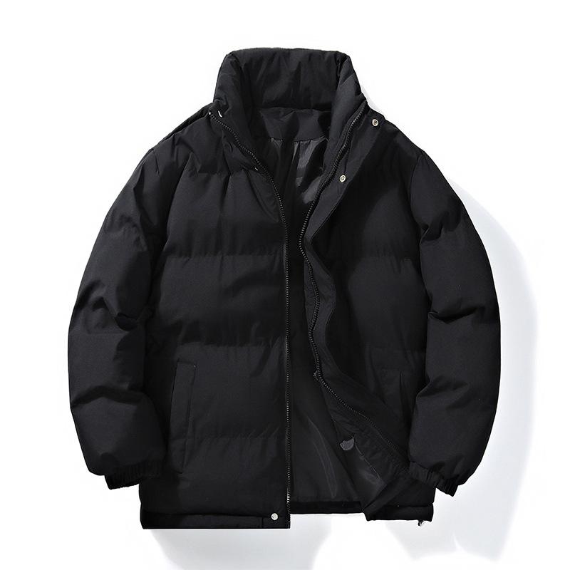 Velvet Cotton Jacket for Men In Autumn and Winter Warm Stand Collar Cotton Jacket for Men