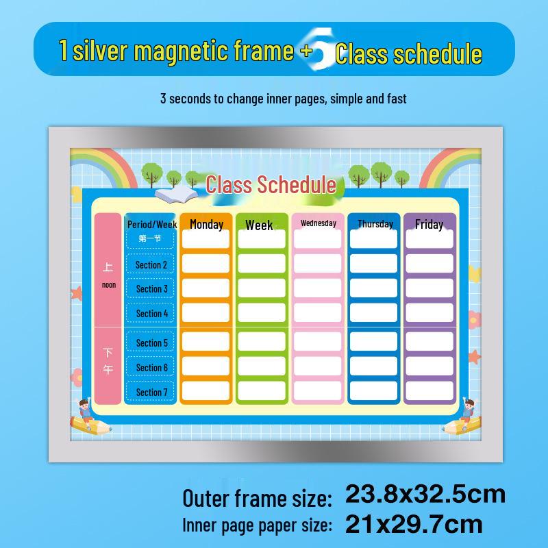 A4 Magnetic Wall Stickers – Student Reward/Penalty Chart & Daily Planner
