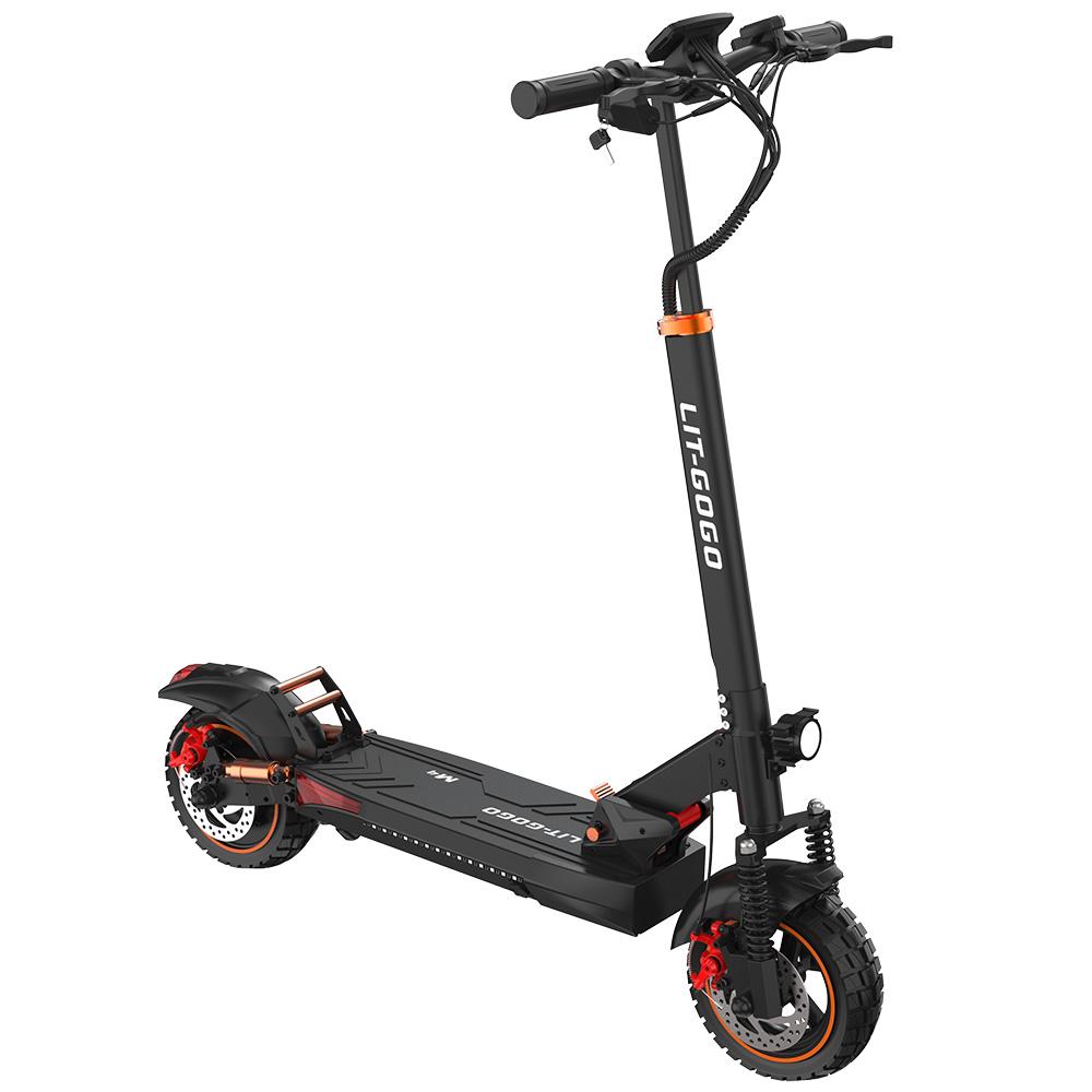 Electric Scooter LIT-GOGO M4 10" Tire 800W Peak Motor Foldable Adult Electric Scooter 48V 13Ah Smart APP Connectivity Max Range 40Km