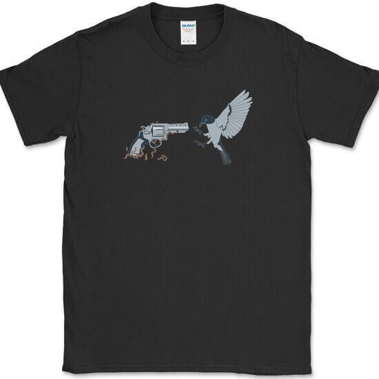 

A Wormy Revenge T-Shirt Funny Animal Gun Humor Graphic Tee L
