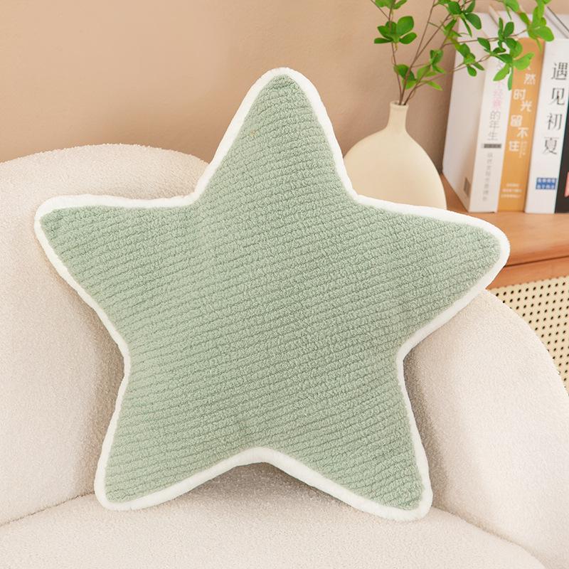 Star-Shaped Lumbar Support Pillow - Plush Cushion for Kids' Room or Sofa Décor