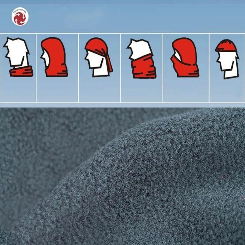 Fleece Scarf Outdoor Mask Skullies Bonnet Hat Pullover Cap Hooded Hat Beanies Hat Women Winter Cap