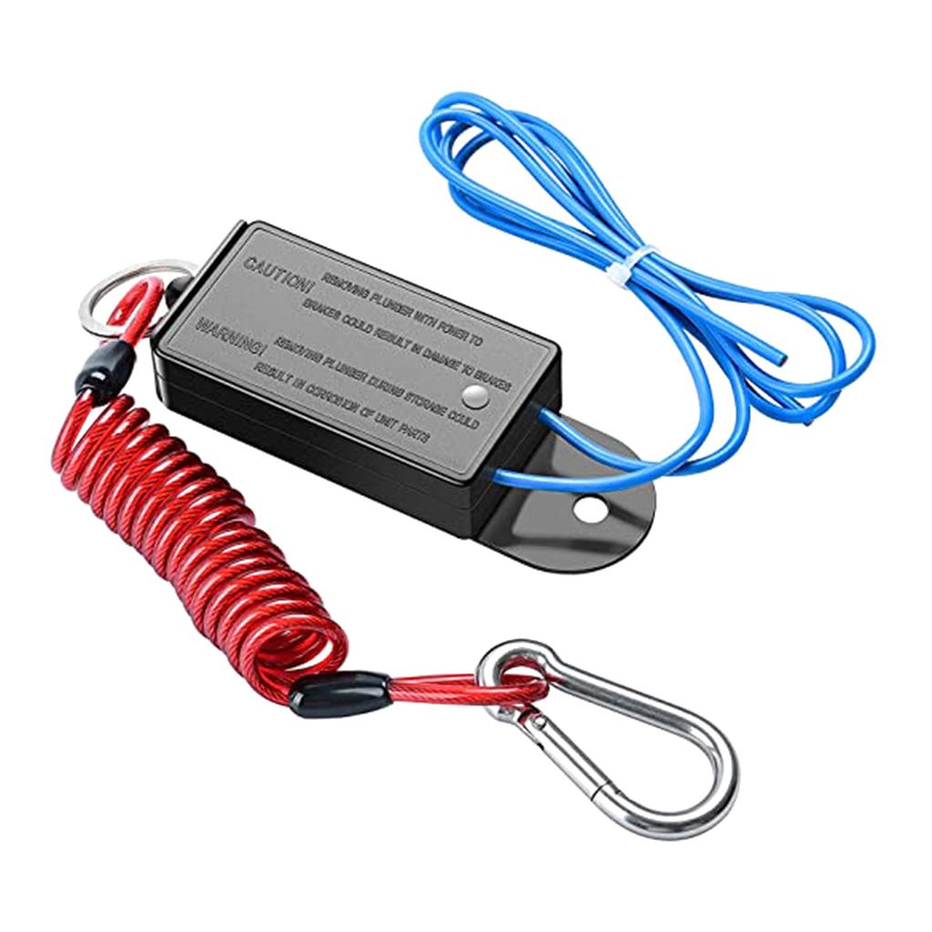 Trailer Electromagnetic Brake Controller Switch Emergency Breakaway Coiled Cable with Electric Brake Onoff For Rv Towing