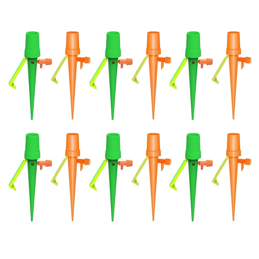 12 Pcs Plant Self Watering Spikes Adjustable Slow Release Watering Spikes Plant Drip Irrigation System with Drip Control Valve