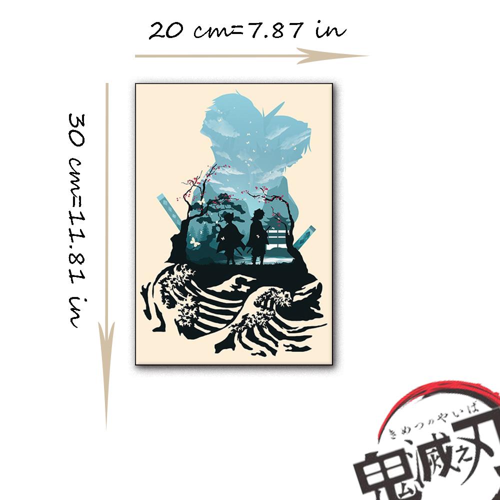 Anime Demon Slayer Poster Wall Art Canvas Painting Tanjirou Inosuke Zenitsu Print Picture Home Bedroom Living Room Decor Cuadros