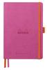 Rhodia Rhodiarama Goal 240 Dotted Italian Leather Fuchsia Pink Book, A5, Pages, Grid, Cover, (CF117809)
