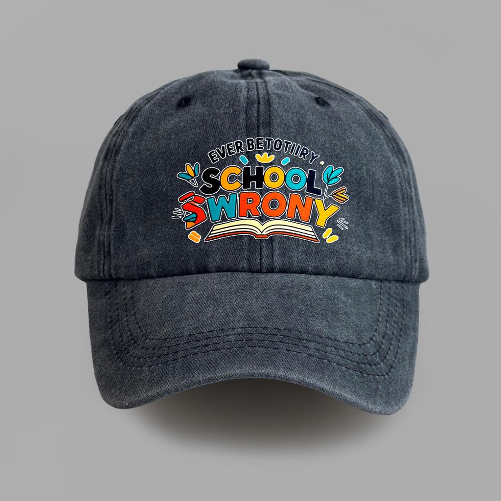 Neue bedruckte gewaschene Baumwolle Retro Softtop Baseballkappe Herren und Damen Outdoor Freizeit Sonnenschutz Trendkappe