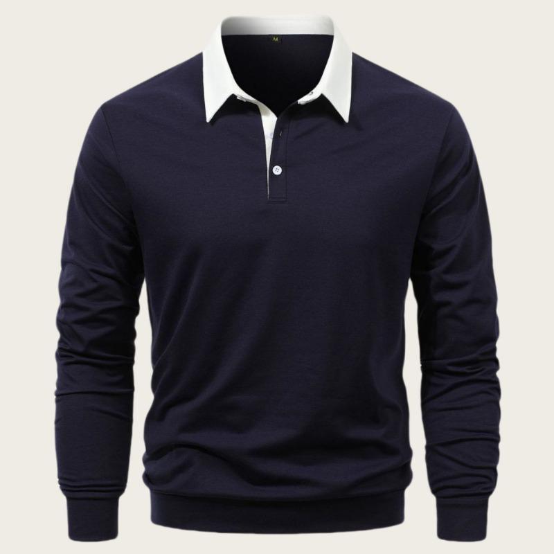 Men S Long Sleeve Polo Shirt Casual European Size High Quality Autumn