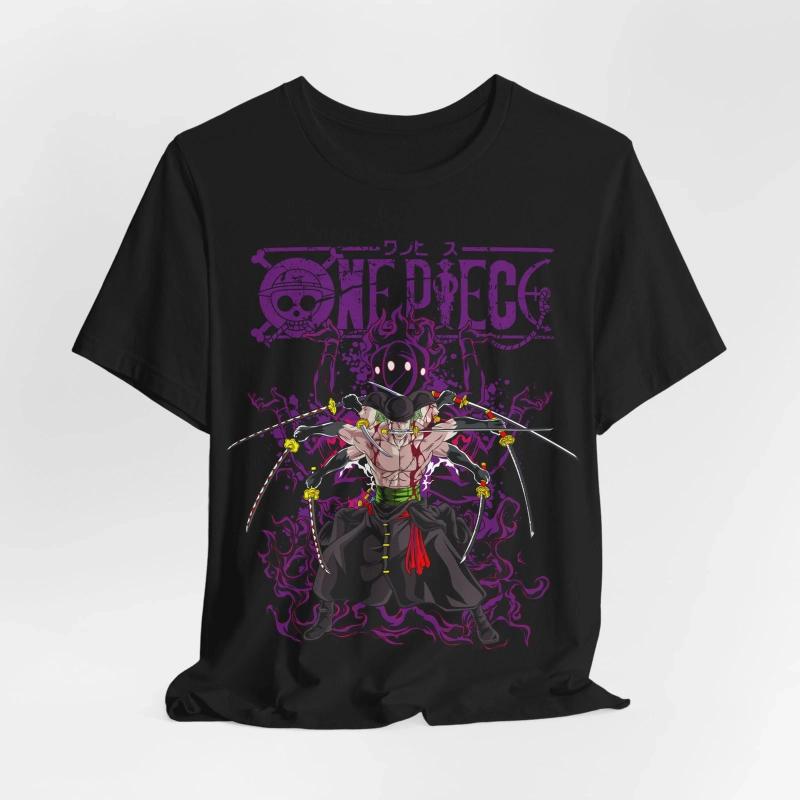 One Piece Anime T-Shirt für Herren mit Aufdruck von Roronoa Zoro, Jungen, Kindern, Harajuku, Kurzarm, Luffy-T-Shirt, Bekleidung