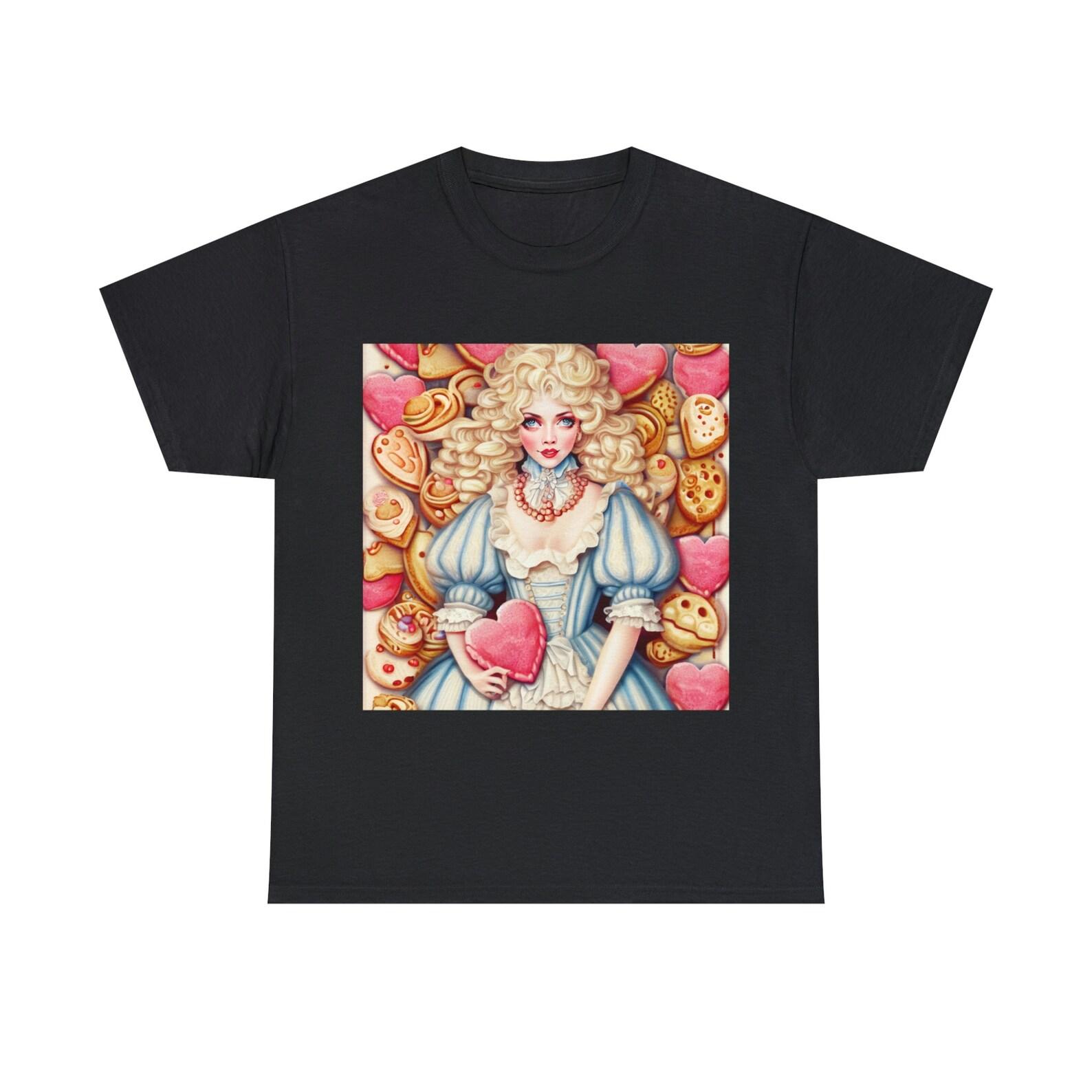 Girl with heart Illustration Unisex Heavy Cotton Tee 160