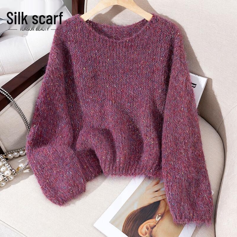 

Women s Elegant Lazy Style Wool Blend Pullover Sweater L