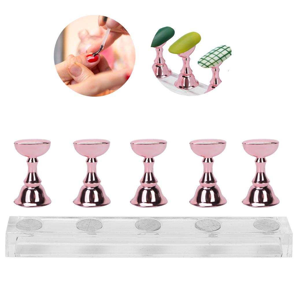 Nail Art Display Practice Stand Magnetic Nail Fingernail Tip Holder Manicure Set Tool