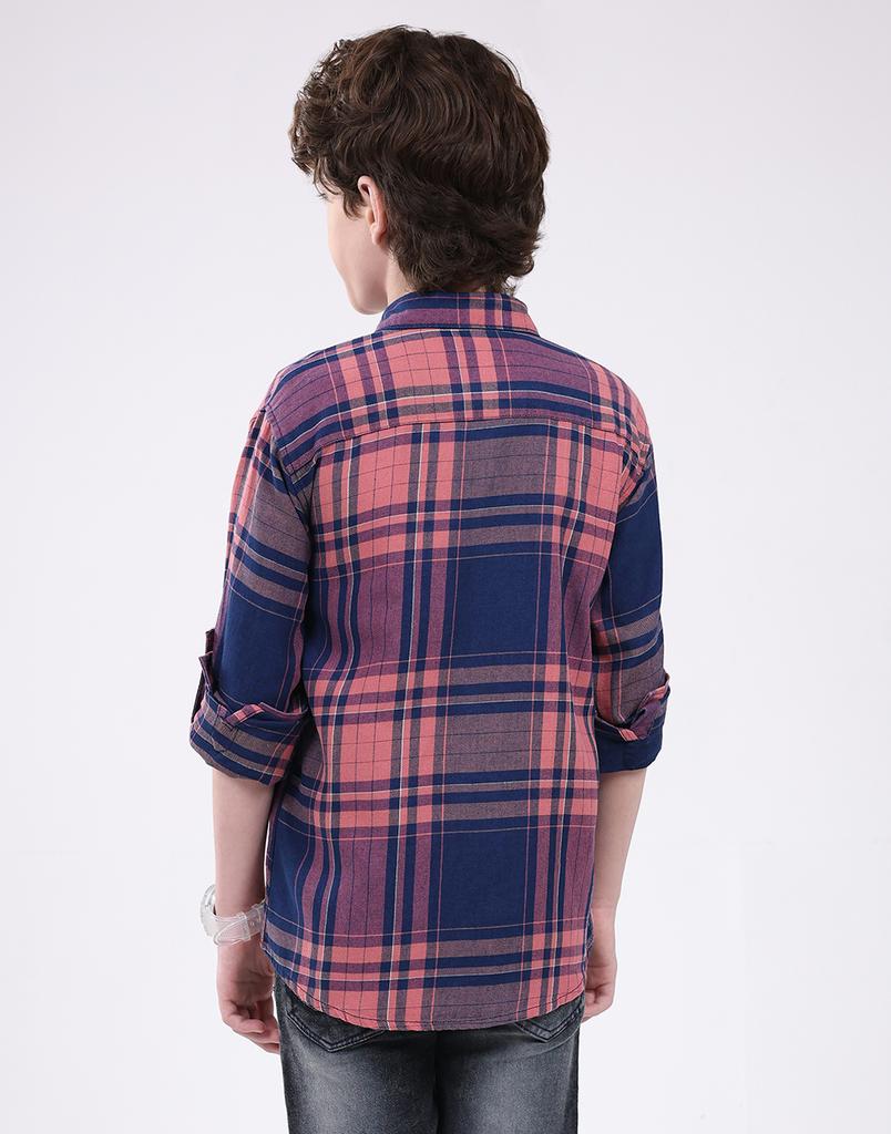 MONTE CARLO Boy's Collar Neck Full Sleeve Shirt