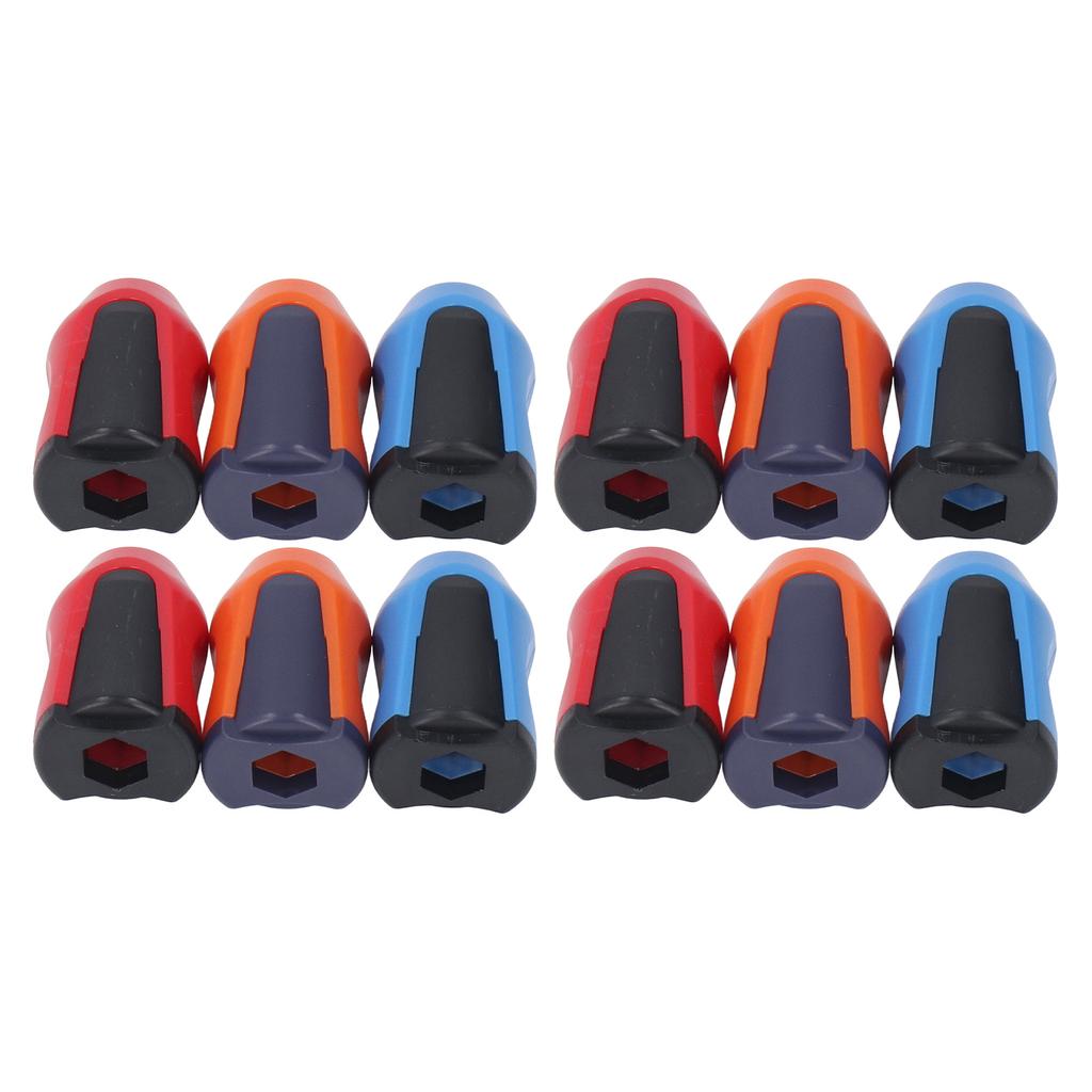 12PCS Magnetic Screw Rings ABS Plastic Magnet Suction Bit Holders for Hex Screwdriver Bits Red Yello