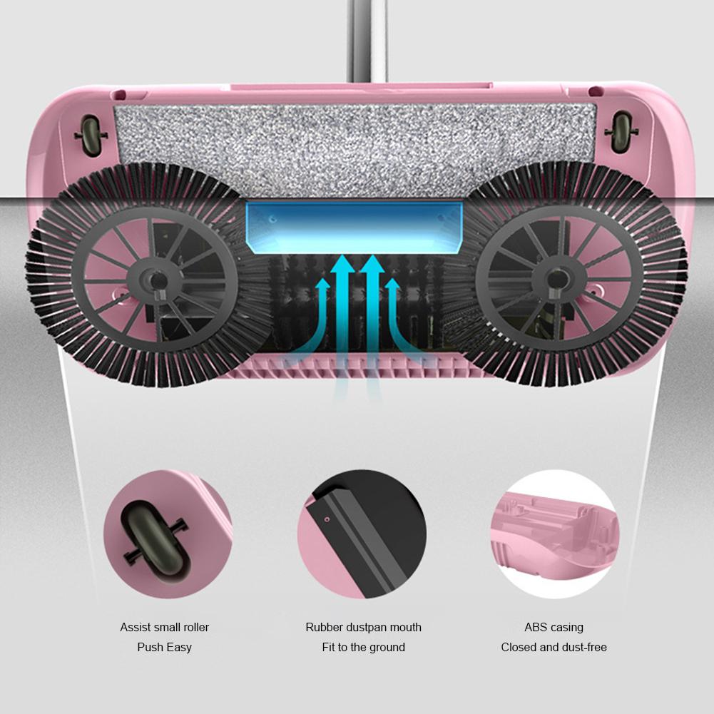 2 in 1 Sweeping Mopping Machine Wet Dry Dual Use Hand Sweeping Machine Remove Dust Multifunctonal Home Cleaning Tool