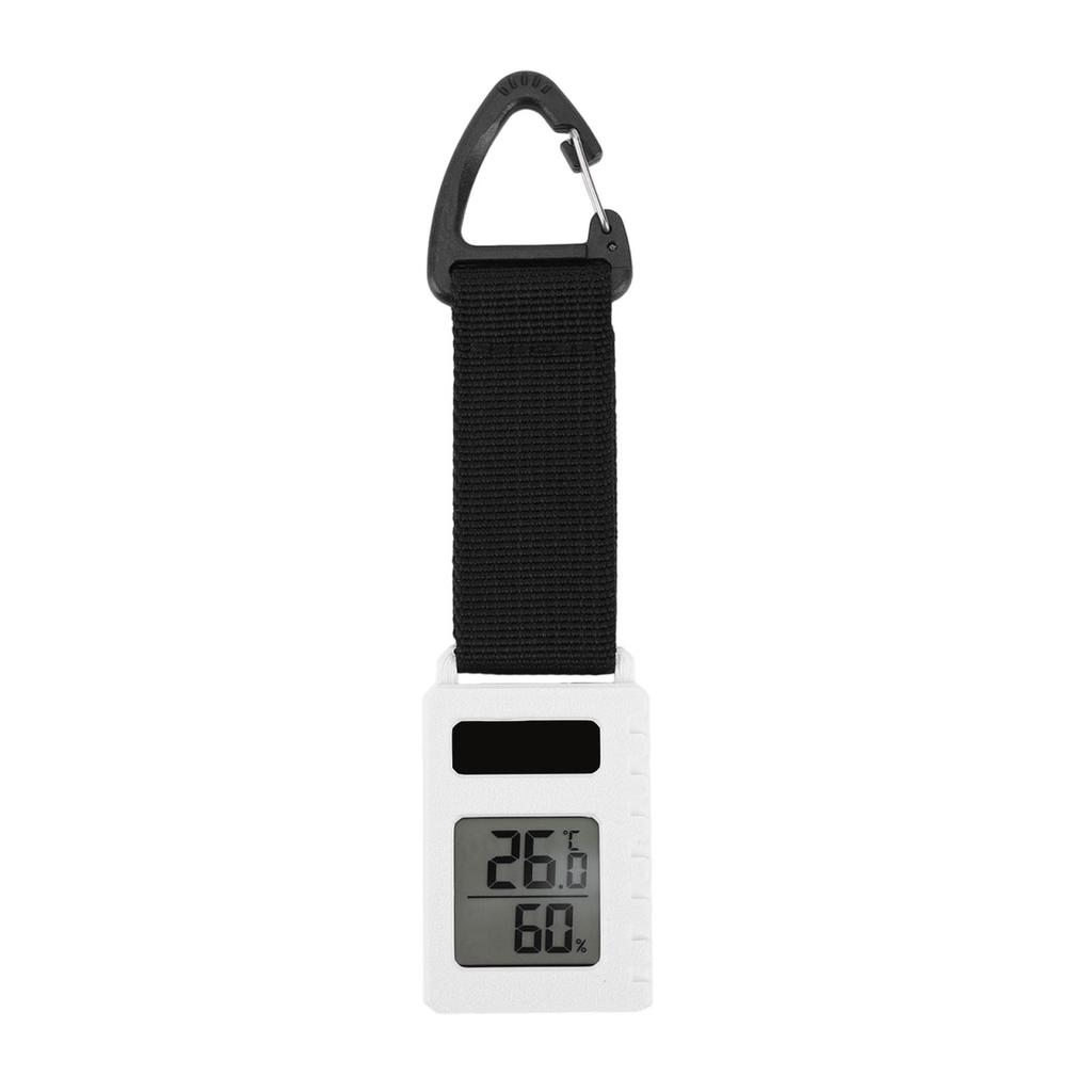 Backpacking Hiking Travel Thermometer with Carabiner Clip Temperature Humidity Meter Sensor Gauge for Camping Cellar Closet Home