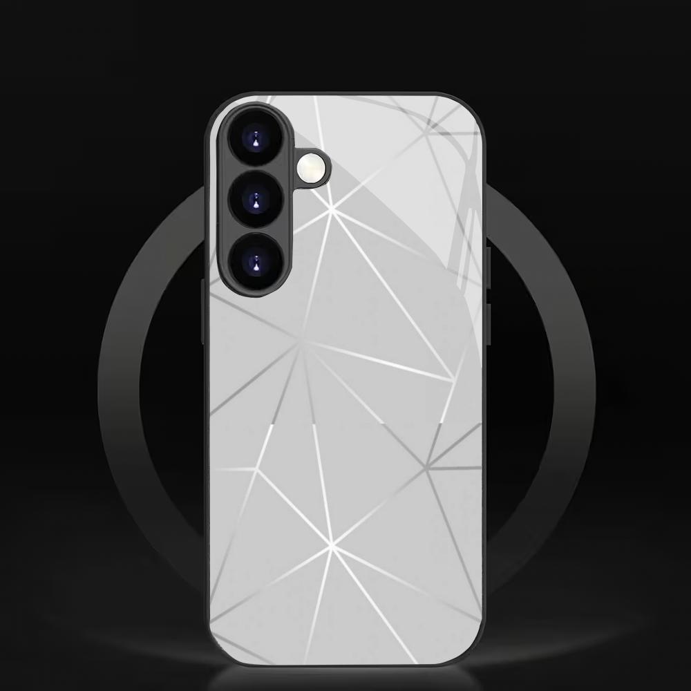 Gradient line pattern tempered glass phone case suitable for Samsung Galaxy S26 S25 S24 S23 S22 S21 S20FE/Ultra/Plus5G anti drop