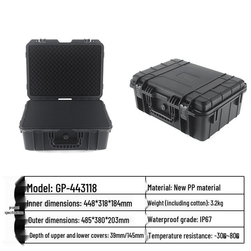 Large IP67 Waterproof Protective Tool Case with Sponge Insert