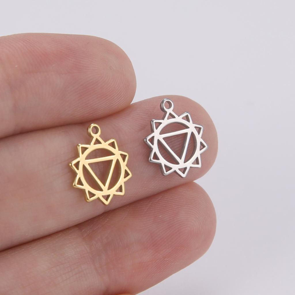 Teamer 5pcs/lot Stainless Steel Charms for Jewelry Making Bear Leaves Stars Pendant Mini Charm Bracelet DIY Accessories Hot Sale
