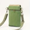 Solid Color 3 Layer Crossbody Cell Phone Bag Simple Cloth Women's Bag Fashion Satchel Shoulder Coin Purse