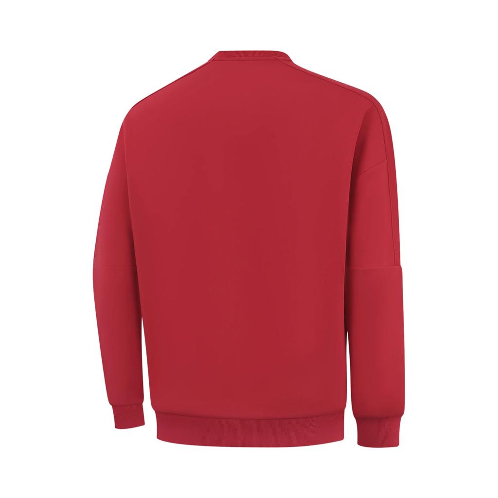 Li Ning Sweatshirts Men's Bull Red Crew Neck Moderate AWDV299-7