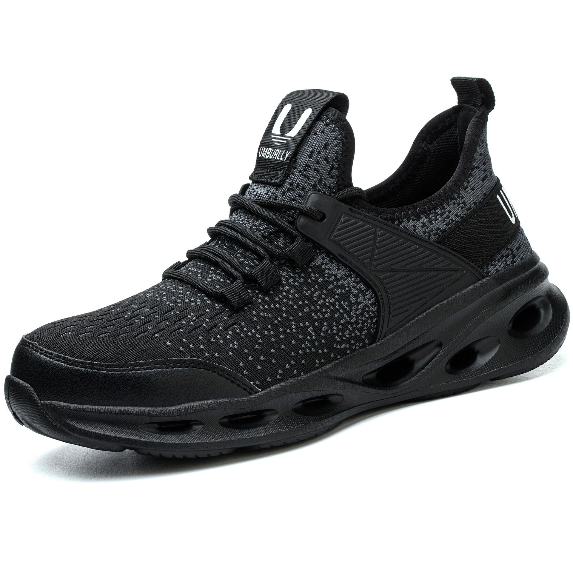 

Мужская защитная обувь со стальным подноском, мужские кроссовки, противоударные, устойчивые к проколам, рабочая обувь, рабочая обувь, нескользящая, дышащая 46 чёрный