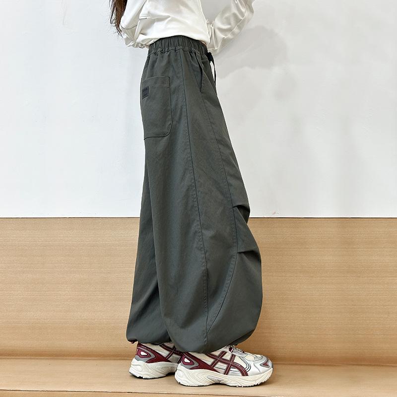 Girls' Casual Loose Cargo Pants - Spring/Autumn Fashionable Trousers for Big Girls