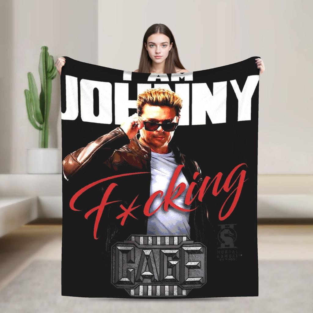 Mortal Kombat 2 Duotone Fighters Blanket Cover Velvet Lightweight Throw Blanket for Outdoor Travel Bedspread