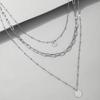 Fashion Temperament Personality Thick Chain Accessories Women, Multi-layer Sweater Chain Disc Sequin Necklace