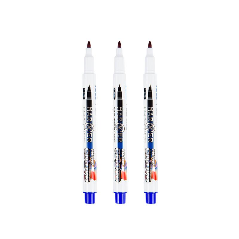3Pcs Permanent Markers 1mm Nib Oil-Based,Waterproof,Quick-Drying Ideal For Comics,CD,Glass And Graffiti