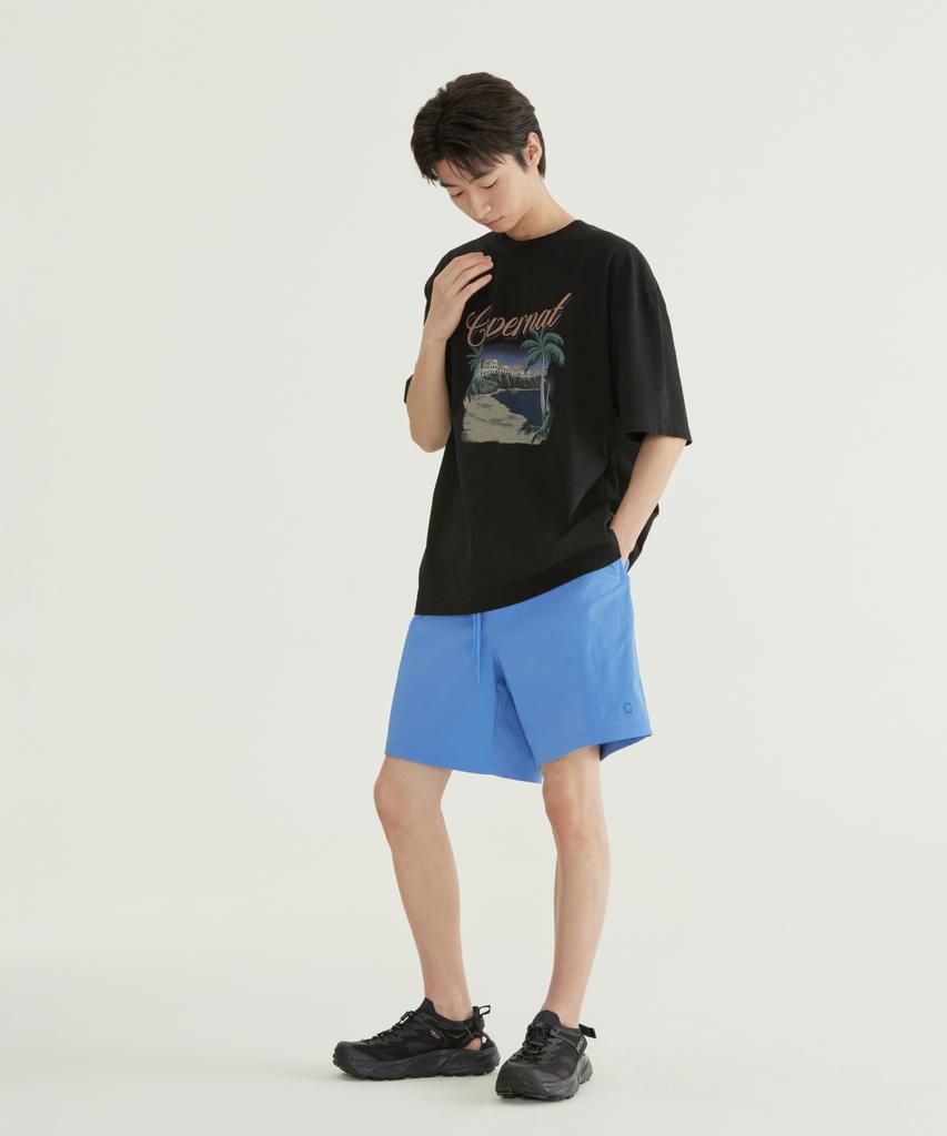COVERNAT Cool Cotton Tropical Graphic T-Shirt Black