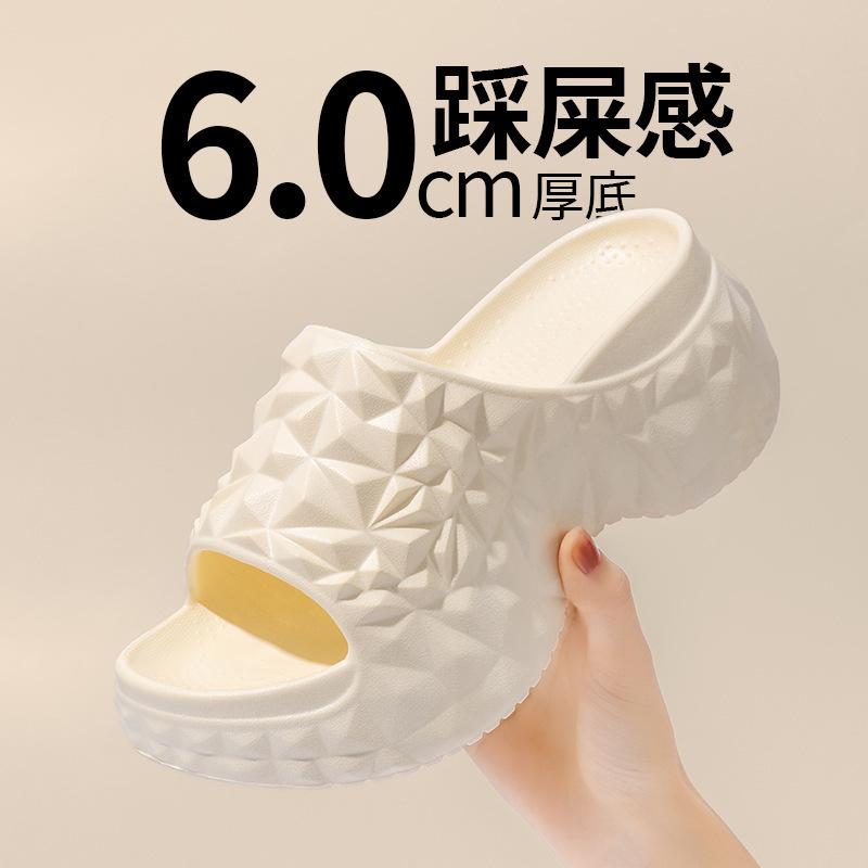 Women Fashion Slippers 6cm Wedge Heel Outdoor Indoor Slides Eva Soft Flip Flops Thick Sole Anti-Slip Sandals for Girls
