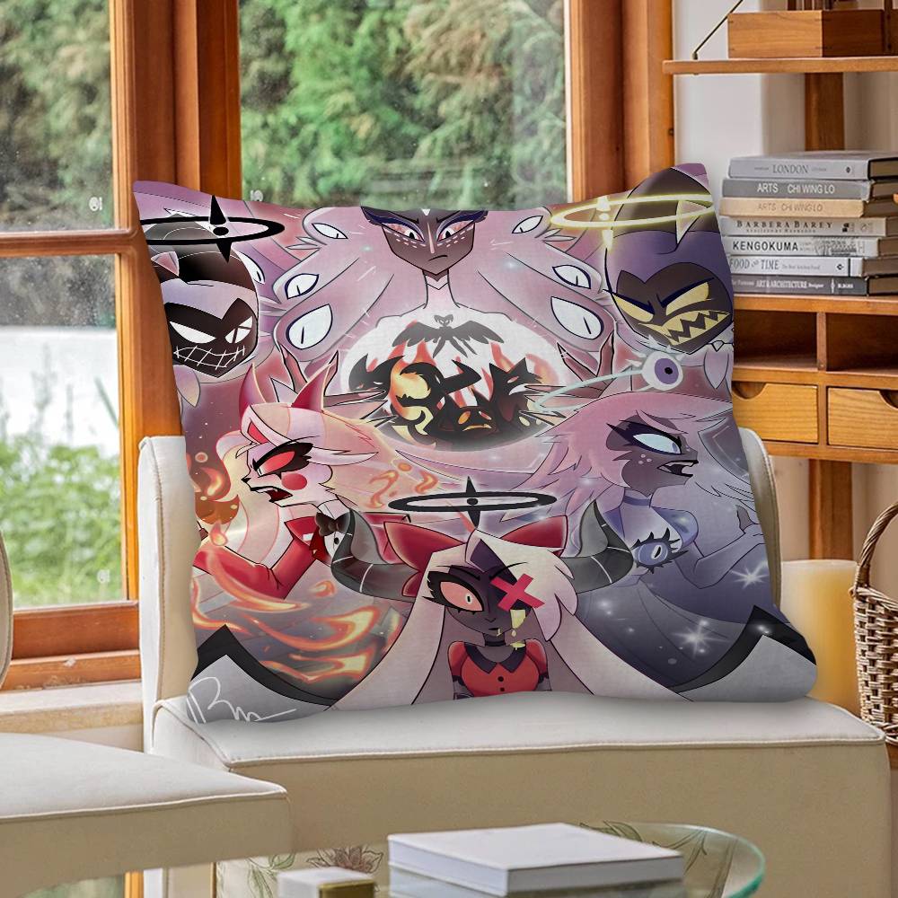 H-Hazbin Cartoon H-Hotel Pillow Gift Home Office Decoration Bedroom Sofa Car Cushion Cover case 45x45