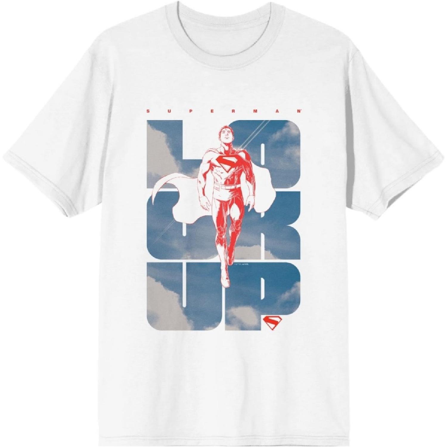 Футболка для взрослых «Супермен» Фильм 2025 Посмотри вверх XXXXXL белый