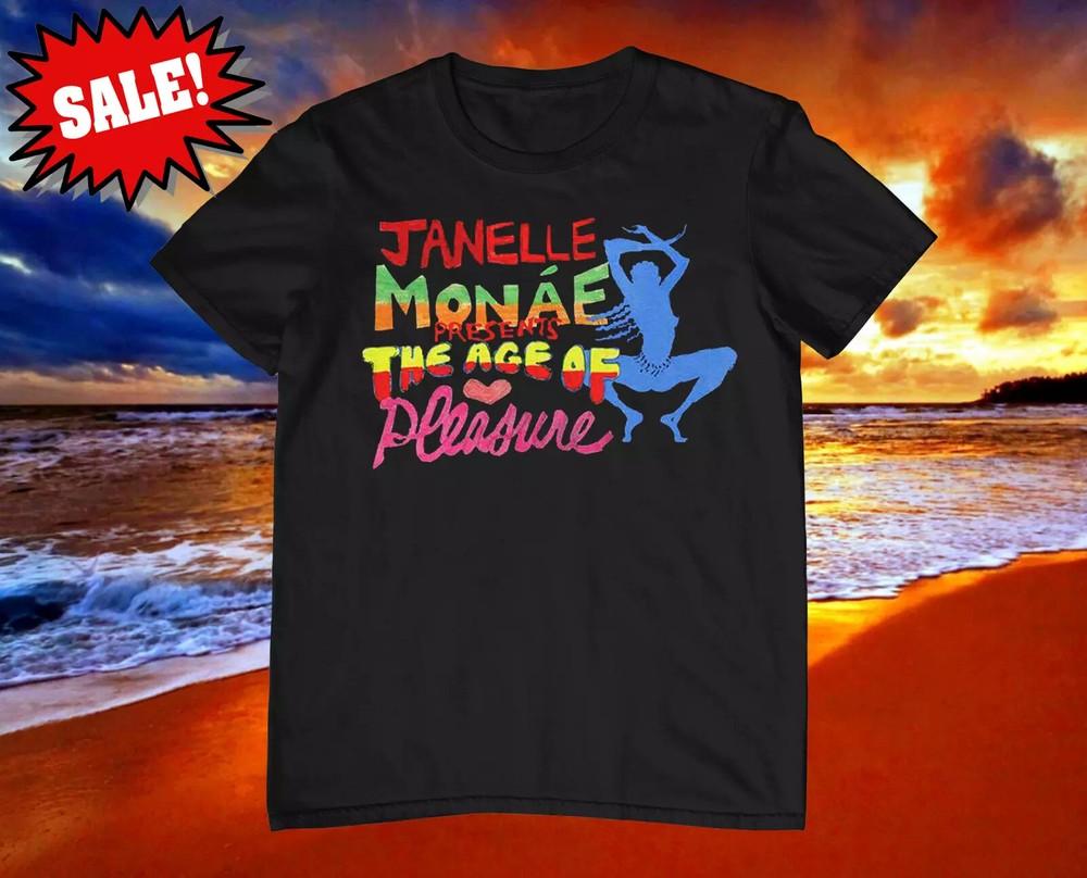Vtg Janelle Monáe Singer Music Tour Cotton Black Full Size Shirt MM990.webp Unisex T-Shirt XXL