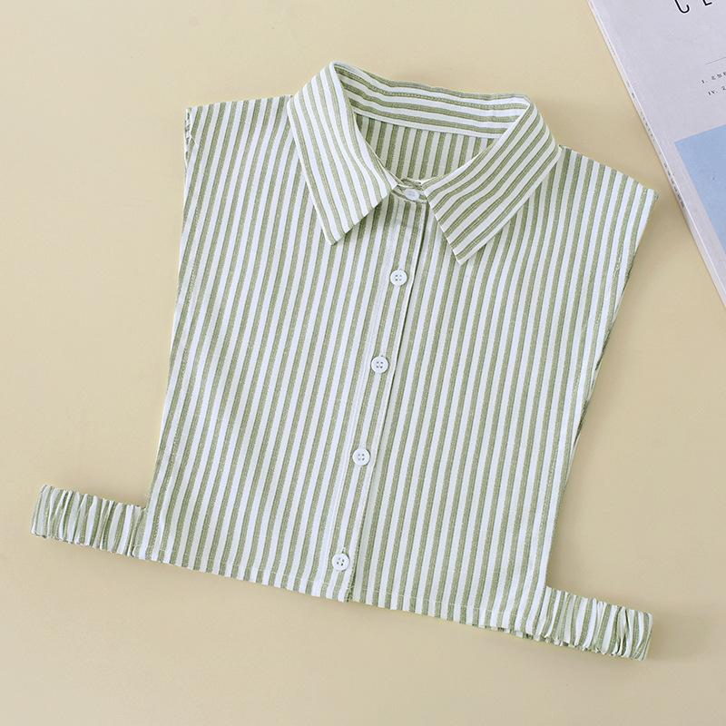 Women Cotton Printed Detachable Lapel Fake Collar Shirt White Ruffles False Collar Woman Removable False Blouse Nep Kraagie