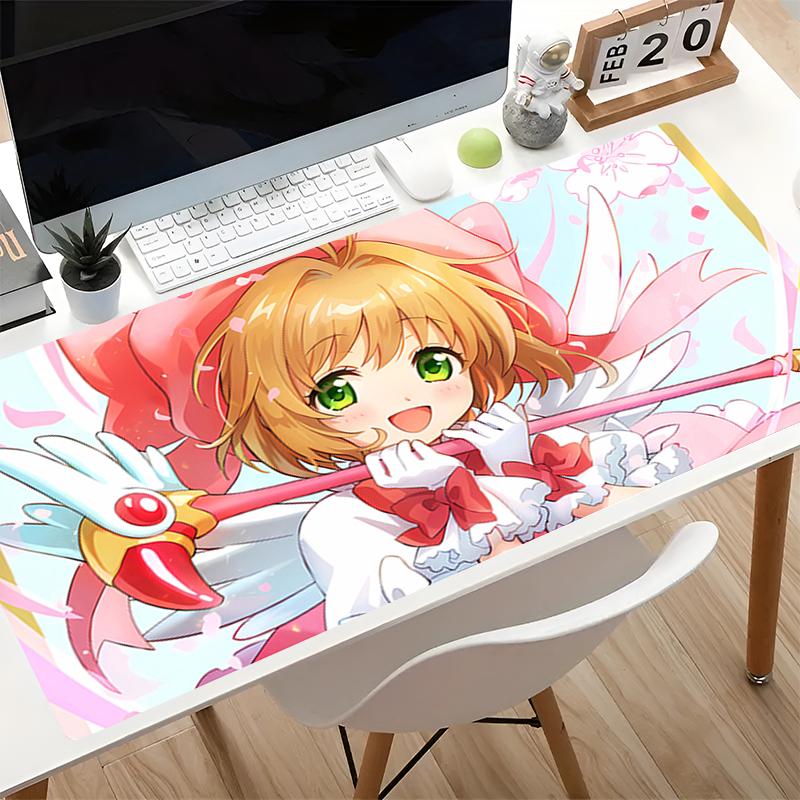 Popular Anime Mouse Pad Large Xxl Extended Non Slip Gamer Desk Mat Kawaii CCard Captor Sakura Office Mouse Pad Smooth Surface