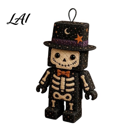 Handmade Christmas Tree Ornaments Halloween Rag Doll DIY Kit Patchwork Sewing Craft Set with Decorative Figure Kits Pre-Cut Fabrics Beginner-Friendly