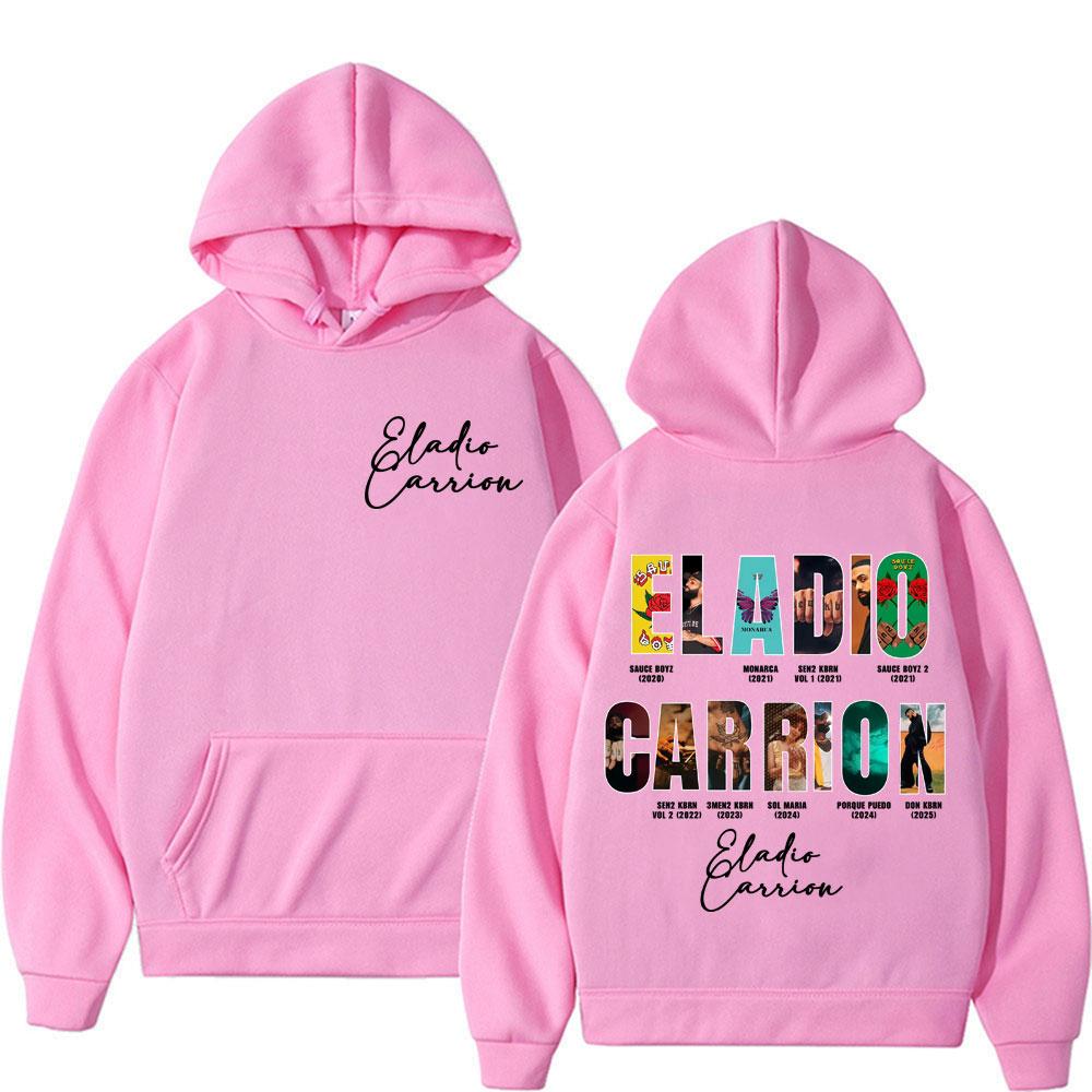Rapper Eladio Carrion Album 2025 Cover Graphic Hoodies Men Women Vintage Hip Hop High Quality Hoodie Oversized Gothic Sweatshirt